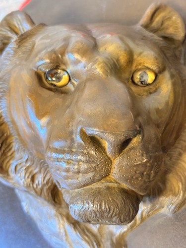 Meiji period bronze lioness - meiji,