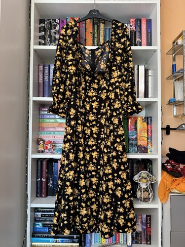 Lioness black floral dress - black,